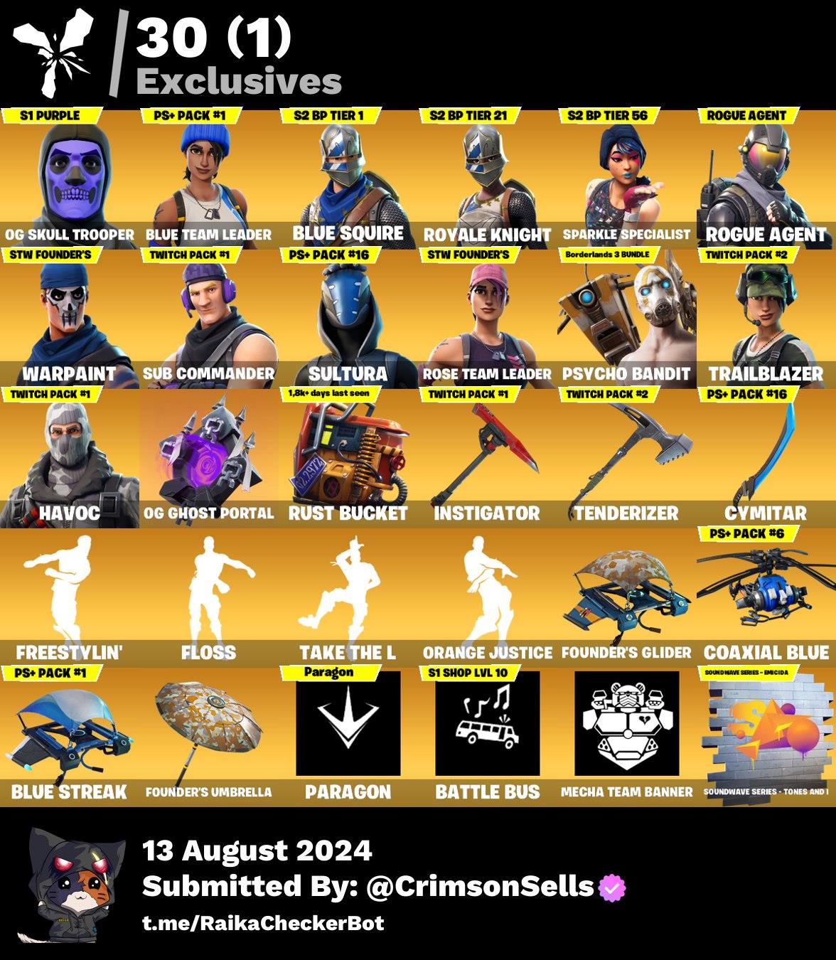 [Full Access] 125 Skins| Purple Skull Trooper| Sparkle Specialist ...