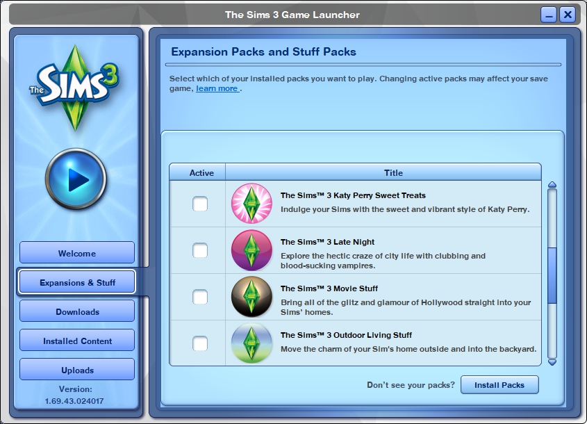 the sims 4 mac expansion packs