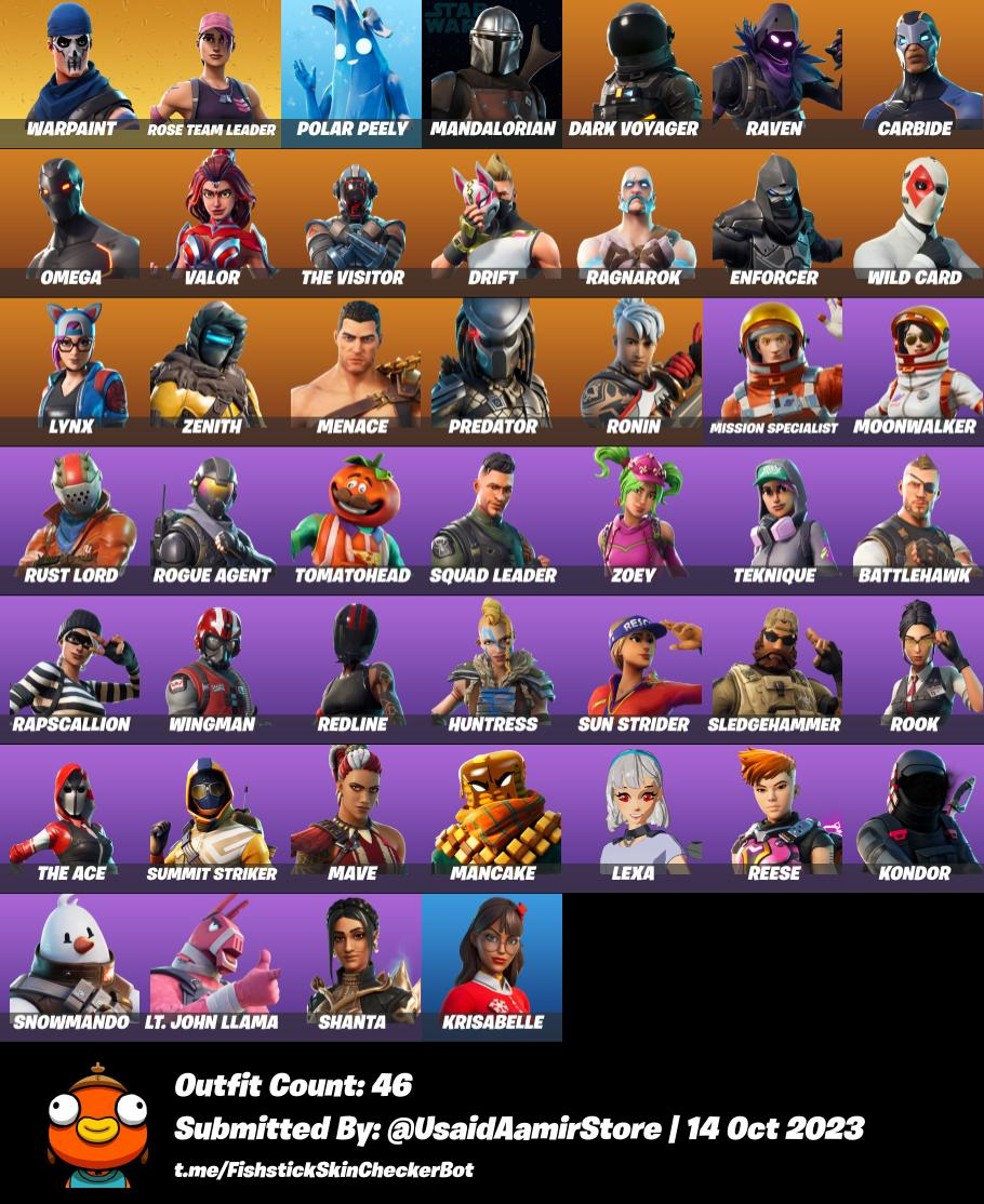 * OG STW FOUNDERS PACK * 46 Skins | Omega,Ragnarok,Take The L,Wil ...