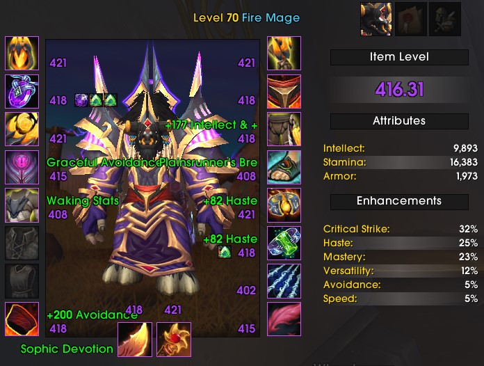 SOLD - Mage lvl 70 Tauren 416ilvl + 4 Tier set + 2436 m+ Score ...