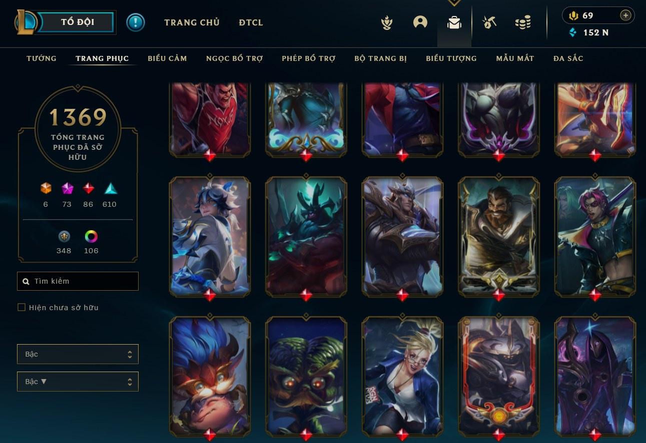 1369+ Skins with lots of borders + TFT contents | ID 208731148 ...