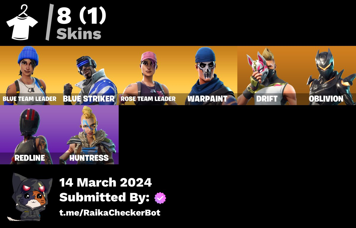 * OG STW & Blue Team Leader * 8 Skins | Blue Striker,Warpaint,Ros ...