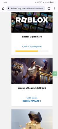 League of Legends Gift Card Riot Points