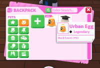 Adopt Me Account with 2921 Urban Eggs | ID 203670577 | PlayerAuctions