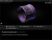 twitch Rivals 2020 armband (Violet purple armband) (Flea Market Trade)