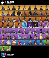 PC/PSN/SWITCH/XBOX BLACK KNIGHT+64 SKINS AC/DC,REAPER,MAKO,FLOSS ...