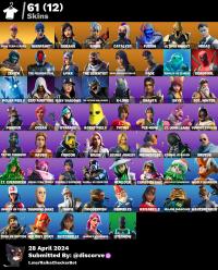 61 SKINS, OG STW, ULTIMA KNIGHT, RUBY SHADOWS, DEADPOOL, SPARKLE ...