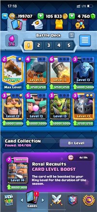 BIGGEST DISCOUNT// CHEAP & STRONG ACCOUNT LEVEL 14 // 4785 GEM // 65 CARDS LEVEL 13 ( OLD MAX ) // 3 LEGENDARY CARDS LVL 13 // LOG LEVEL 14