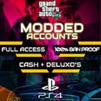 [PS4 Deluxe GTA V Modded Account] with 1 Billion [Cash + Cars] | RP 50 | Exclusive GTA 5 Online Properties | Instant Delivery (S6619)