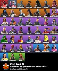 45 Skins - Season 3 Reaper, Harley Quinn, Rapscallion, Midas, Eli 