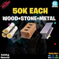 50K EACH Wood+Metal+Stone/Brick Bundle - [PC/PS4/5/Xbox One/S/X]