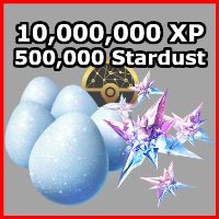 10,000,000 XP + 500,000 Stardust within 48 Hours (using Lucky Eggs) READ DESCRIPTION