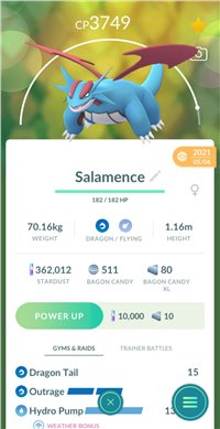 LEVEL 40 SALAMENCE + 3 MOVES UNLOCKED + LEGACY OUTRAGE ||| Trade Immediately After Purchase - Bagon Evolution