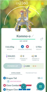 HIGH CP KOMMO-O + 3 MOVES UNLOCKED ||| Trade Immediately After Purchase - Jangmo-O Evolution