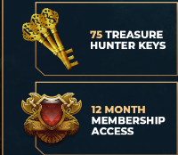1 year Runescape membership & 75 Treasure hunter keys!