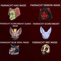 Fasnacht Hag Mask +fasnacht Demon Mask +fasnacht Scorchbeast Quee ...