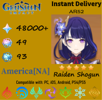 Raiden Shogun-AR52| 48000+Primogems| 49Intertwined Fates| 93Acqua ...