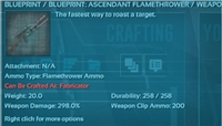 PC-PVE-NEW ASCENDANT Handmade Flamethrower X 3[NOT BP] DMG 298% Durability 258-400