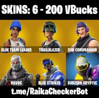 [PC/PSN/XBOX/SWITCH] 6 SKINS: BLUE TEAM LEADER,TRAILBLAZER,SUB CO ...