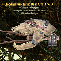Bloodied Bear Arm [40% faster swing speed/90% reduced weight]