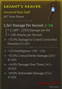 SAVANT'S REAVER Ancestral Rare Staff | ID 195761032 | PlayerAuctions