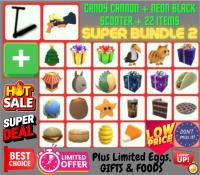 CHEAPEST PETS/ITEMS ADOPT ME BUNDLE - CANDY CANNON + NEON BLACK S