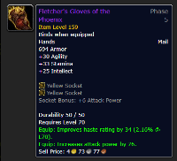 Fletcher's Gloves of the Phoenix. TBC classic All server delivery!