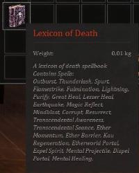 Spell Book Lexicon of Death ( 24 spells) no necromancy