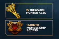 1 Month Membership & Free 15 Treasure Hunter Keys - Buy 3 get 1 free! June Special Offer!