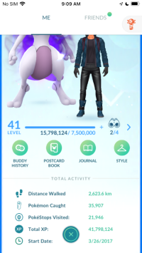 ACC LEVEL 41 MYSTIC (3/2017)(CAN UP LV42) A LOT OF LEGENDARY & MYTHICAL ,  A LOT OF IV 100  & HIGH CP (WITH 3 SKILL),  A LOT OF SHINY 