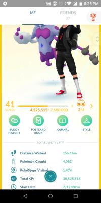 Instinct level 41 (2016 account) | Special with Shundo Thundurus Therian Forme | Have so much legendary and mythical | Have 1,6 million stardust