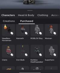 headless and korblox roblox account 30-70 | ID 197734954 | PlayerAuctions